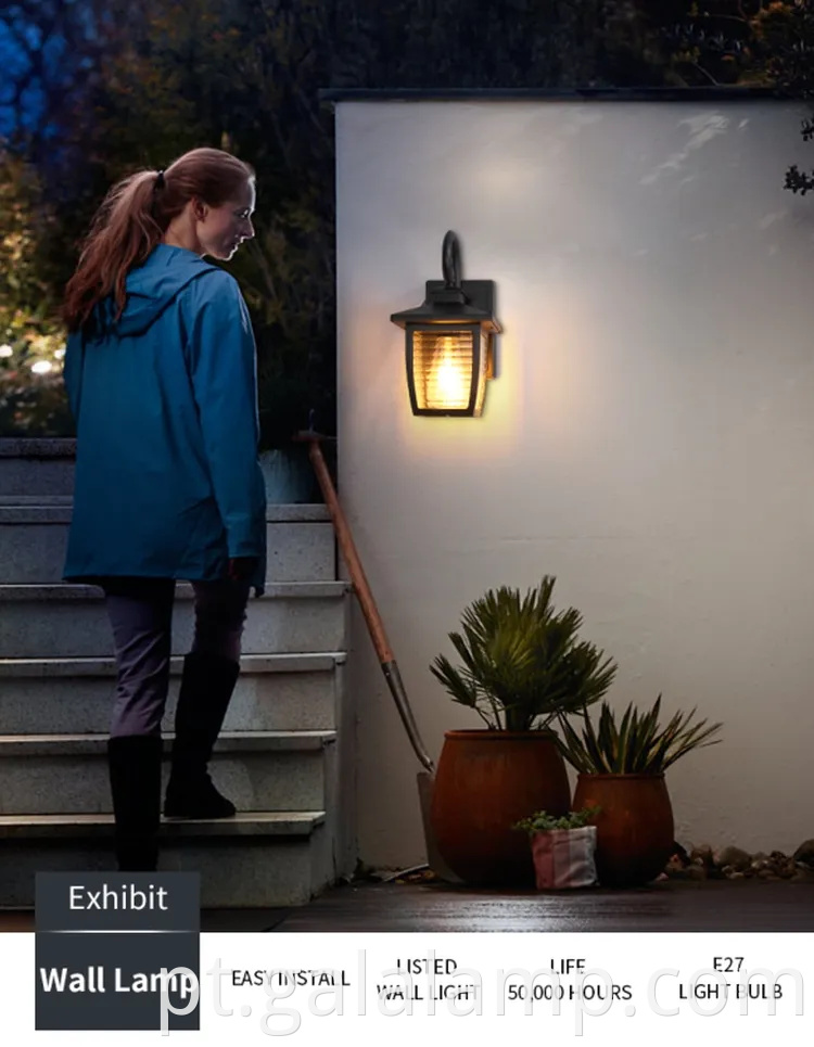 Iluminação de parede impermeável elegante para hotéis e vilas de luxo